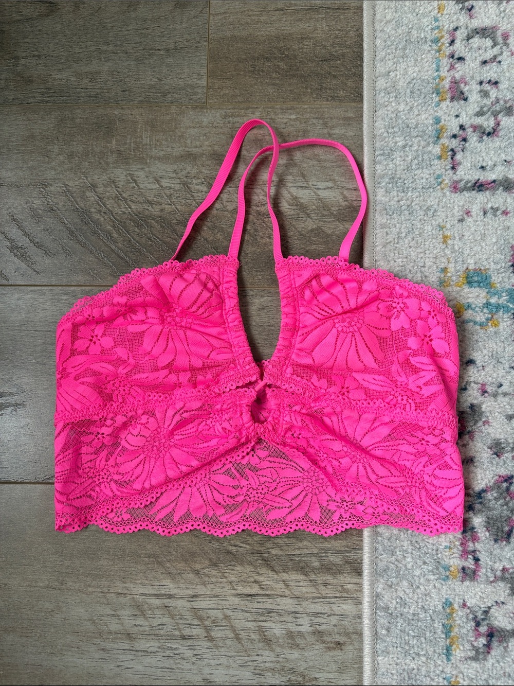 Aerie Bright Pink Lace Bralette - Women Intimates